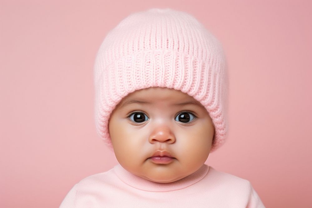 Beanie portrait child photo. AI generated Image by rawpixel.