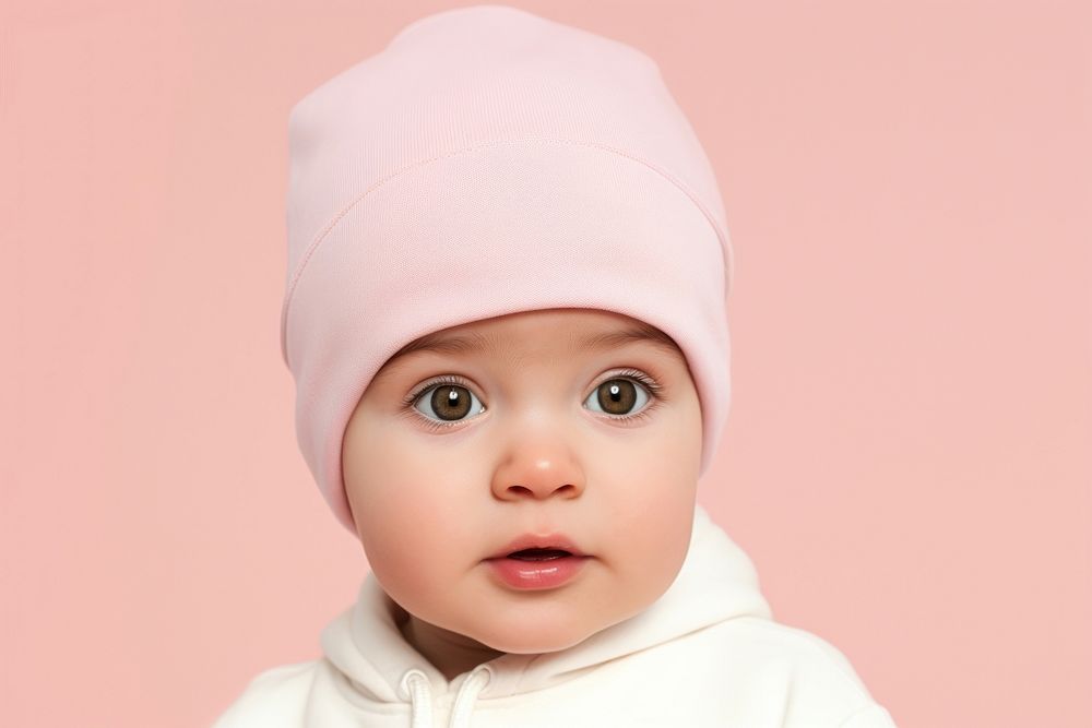 Portrait beanie child photo. AI generated Image by rawpixel.