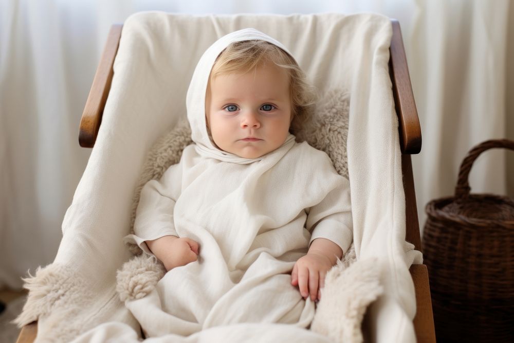 Furniture blanket child white. 