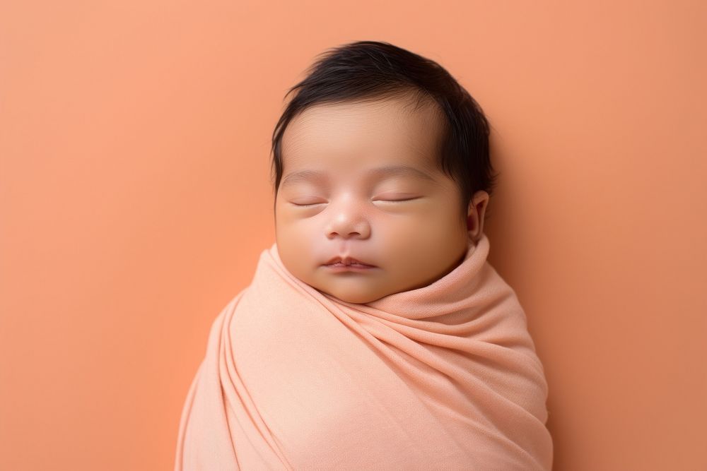 Sleeping portrait child photo. AI generated Image by rawpixel.