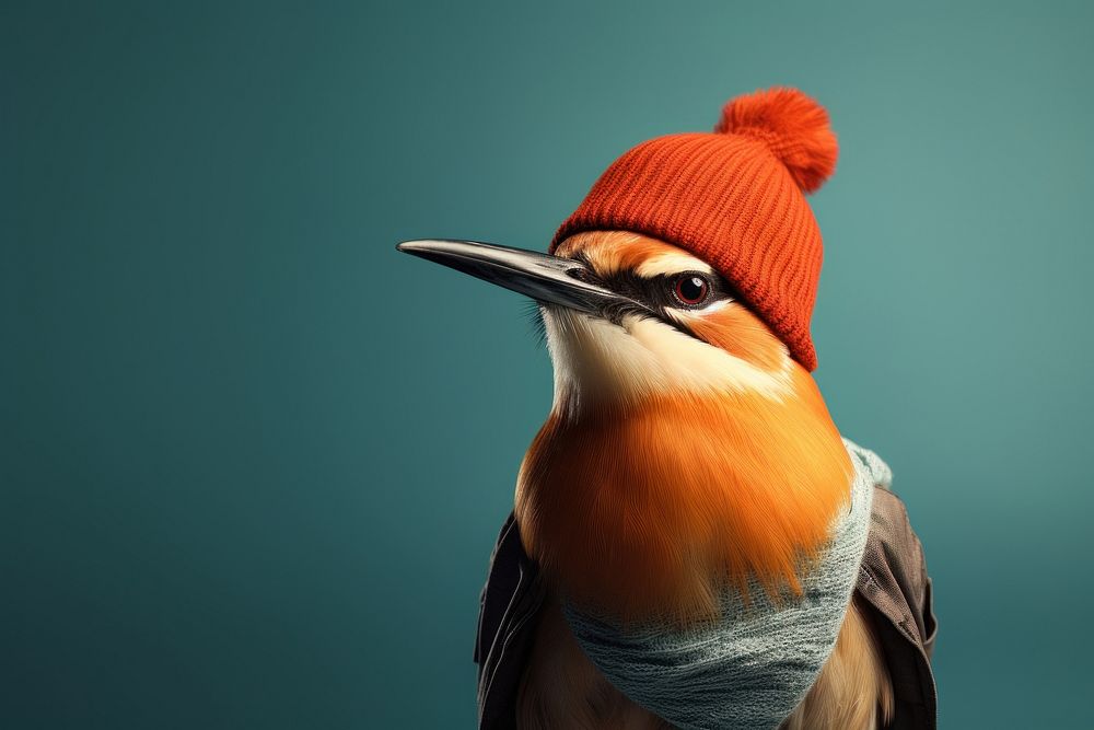 Bird animal beak kingfisher. AI generated Image by rawpixel.