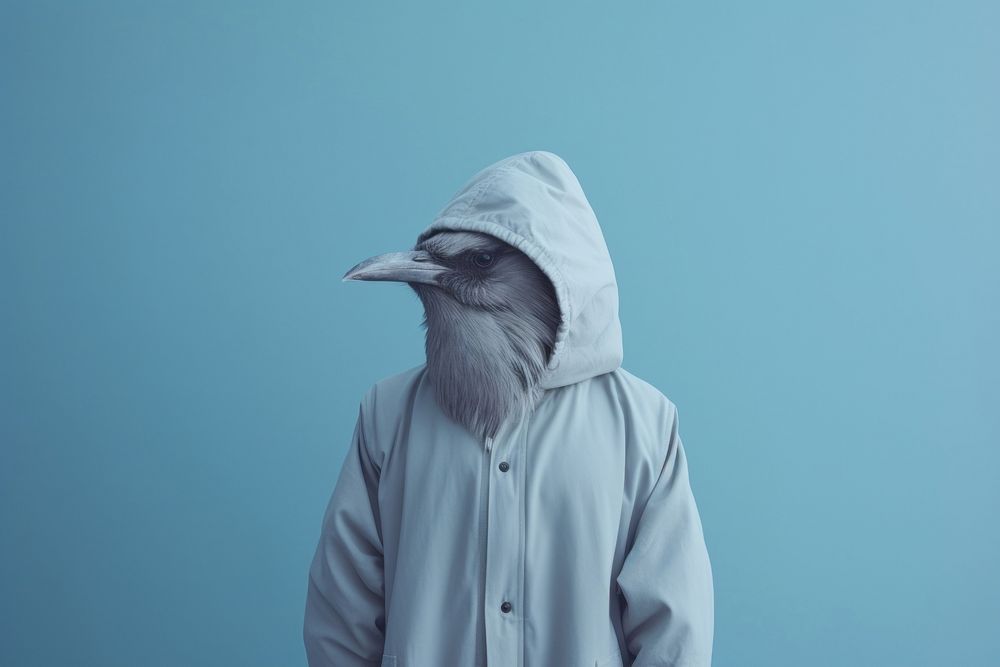 Sweatshirt photo hood bird. AI generated Image by rawpixel.