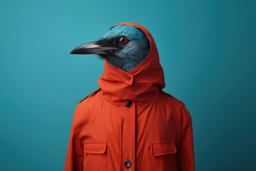 Bird animal outerwear wildlife. AI generated Image by rawpixel.
