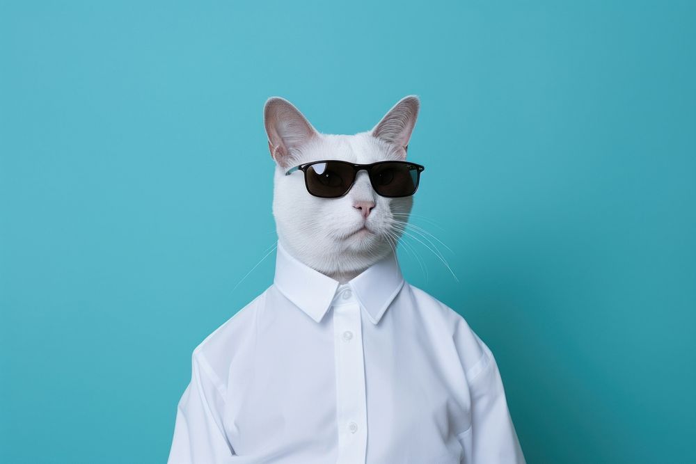 Sunglasses portrait mammal animal. AI generated Image by rawpixel.