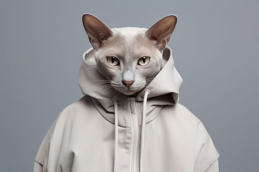 Cat sweatshirt portrait animal. AI generated Image by rawpixel.