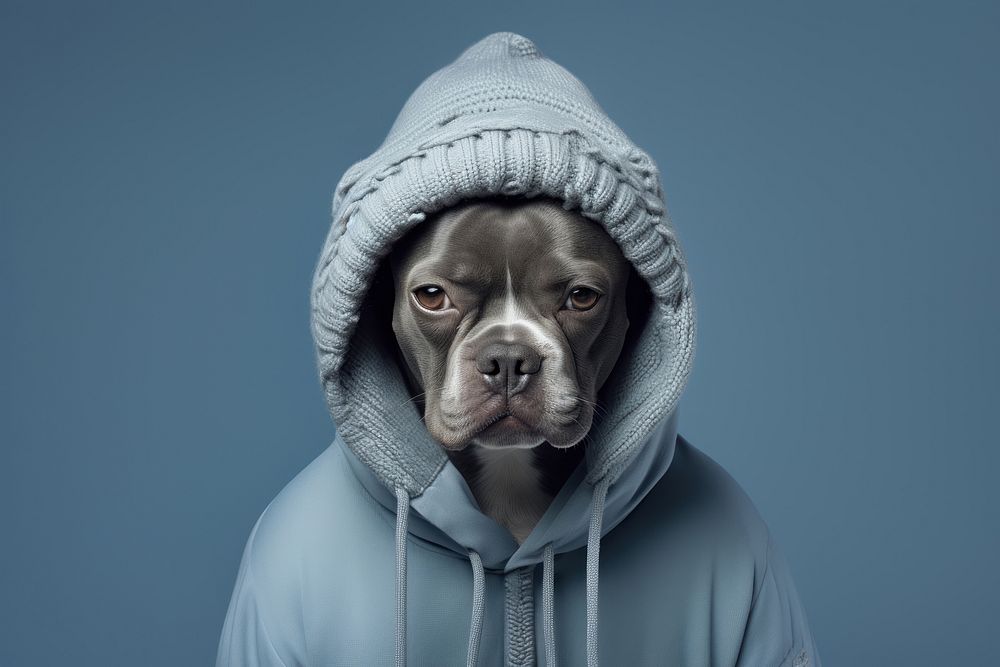 Dog sweatshirt portrait mammal. AI generated Image by rawpixel.