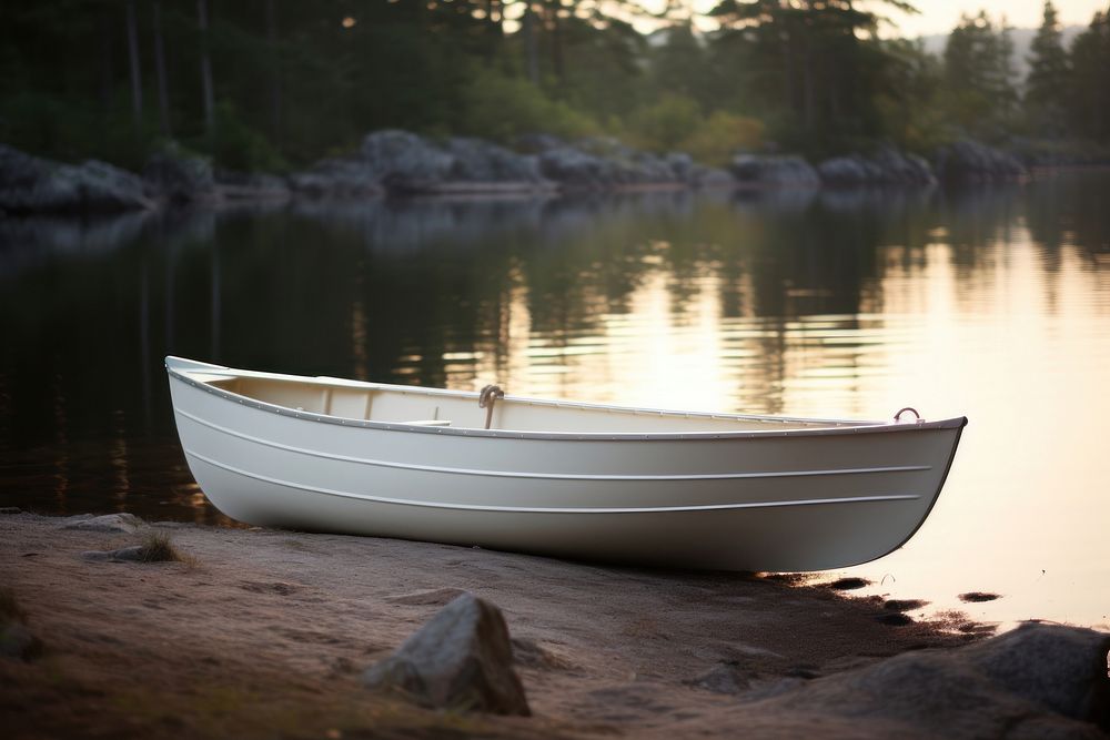 Rowboat transportation outdoors vehicle. 