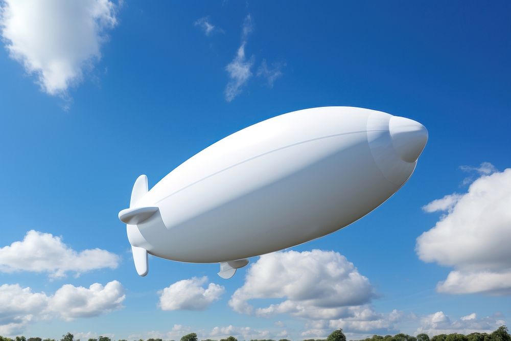 Blimp aircraft airship vehicle. AI generated Image by rawpixel.