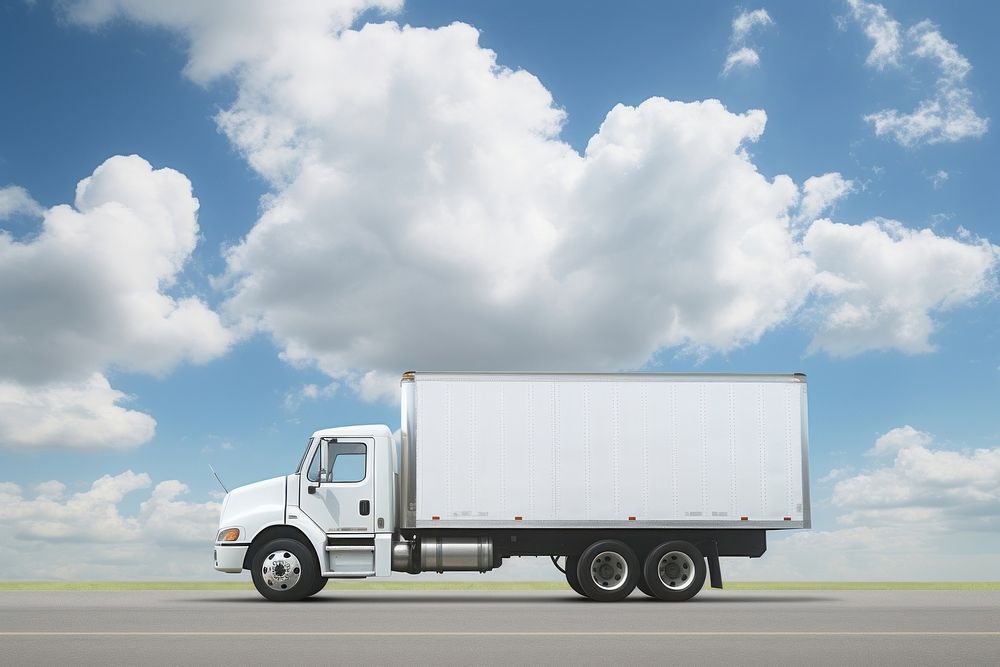 Truck transportation shipping vehicle. AI generated Image by rawpixel.
