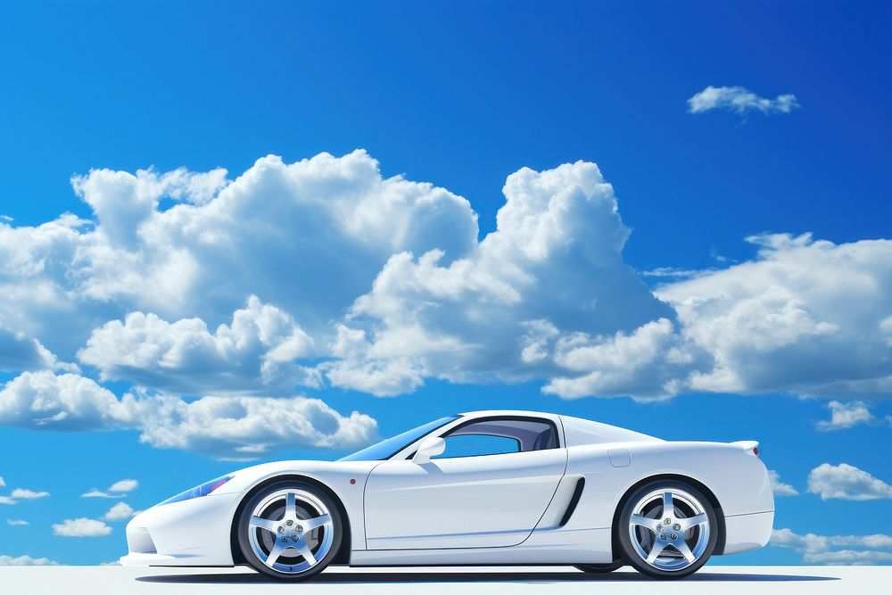 Sports car sky transportation outdoors. 