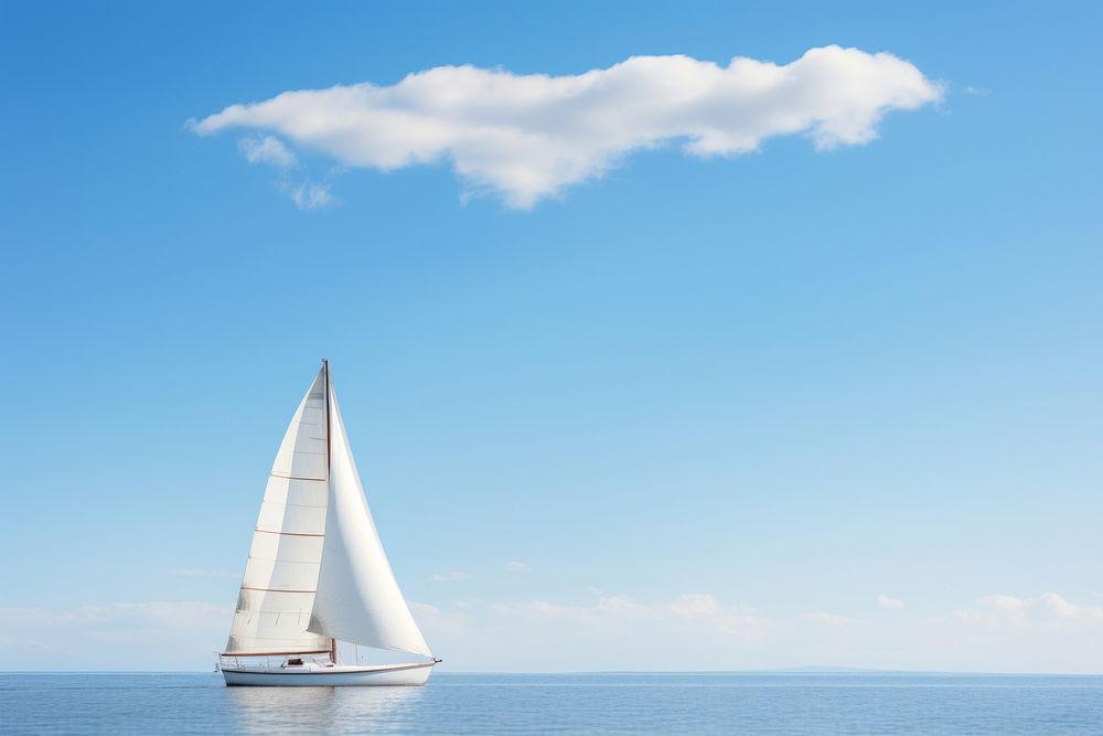 Sailboat sky transportation outdoors. AI generated Image by rawpixel.
