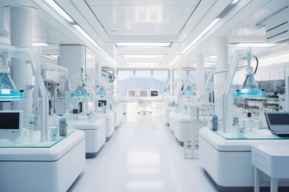Laboratory architecture equipment research. AI generated Image by rawpixel.