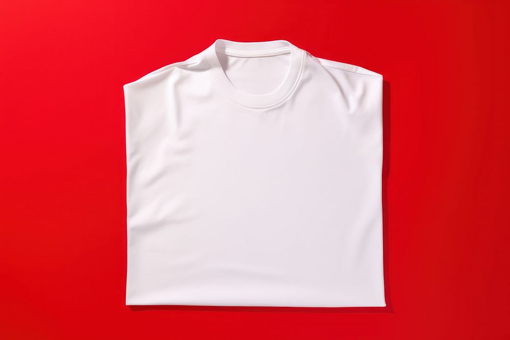 T-shirt white red undershirt. AI generated Image by rawpixel.