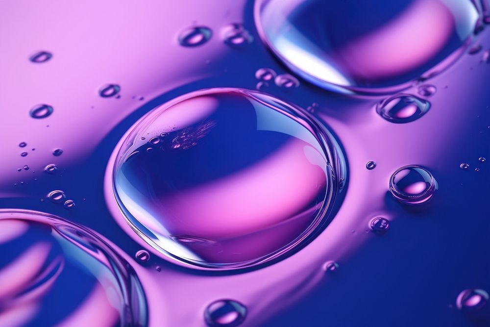 Purple backgrounds droplet pink. 