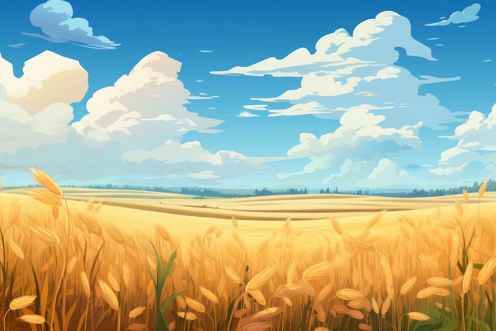 Agriculture landscape outdoors prairie. AI generated Image by rawpixel.
