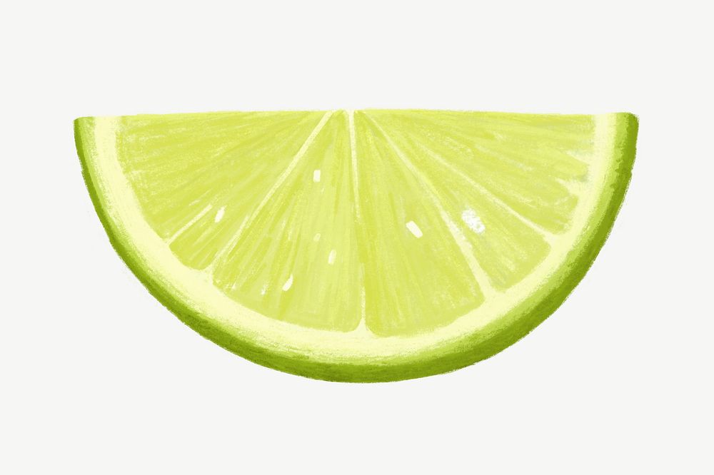Lime, fruit collage element psd 