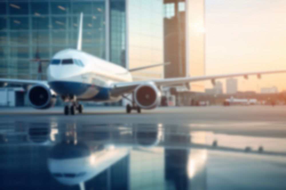 Blurred plane backdrop, natural light