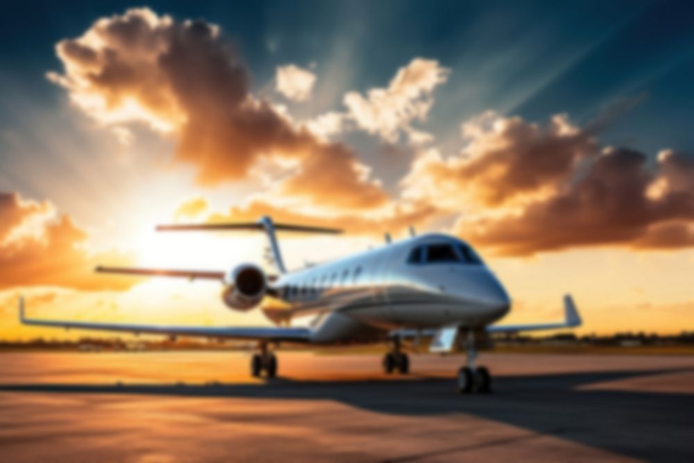 Blurred plane backdrop, natural light