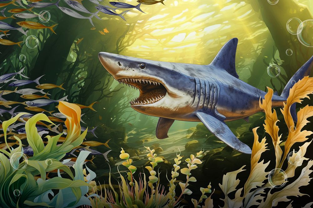 Shark digital paint illustration