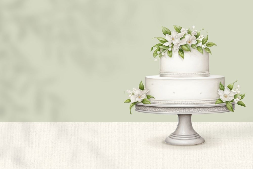 Wedding cake digital paint background