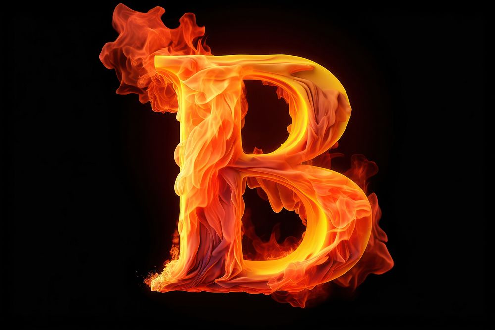 Flame font fire darkness. AI generated Image by rawpixel.