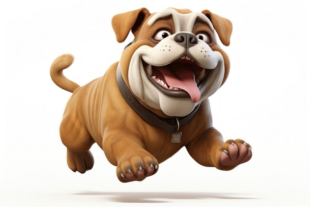Bulldog cartoon mammal animal. AI generated Image by rawpixel.