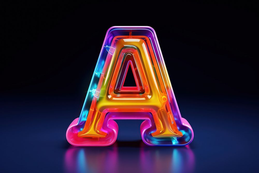 Neon light shape font. AI generated Image by rawpixel.