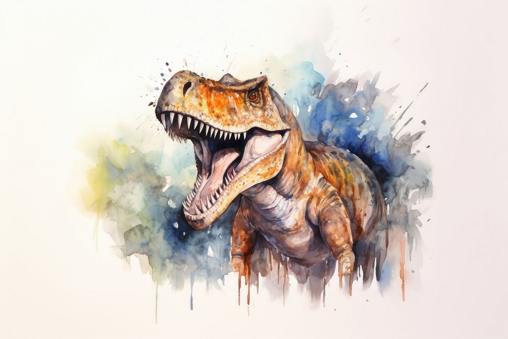 Dinosaur reptile animal t-rex. AI generated Image by rawpixel.