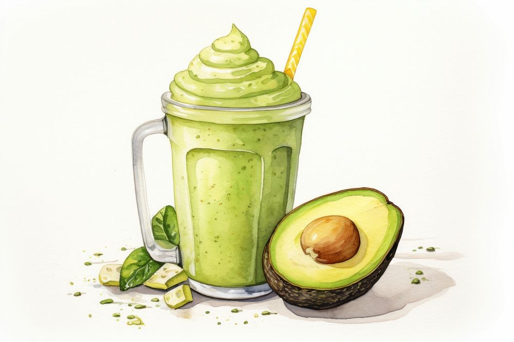 Smoothie avocado beverage produce. AI generated Image by rawpixel.