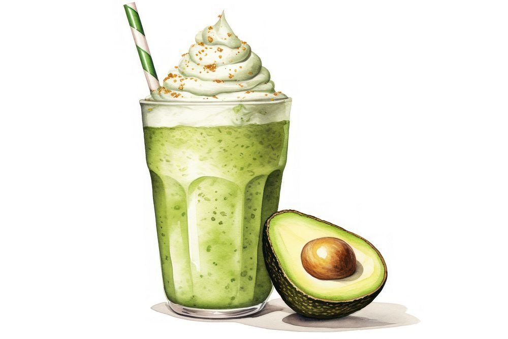 Smoothie avocado beverage dessert. AI generated Image by rawpixel.