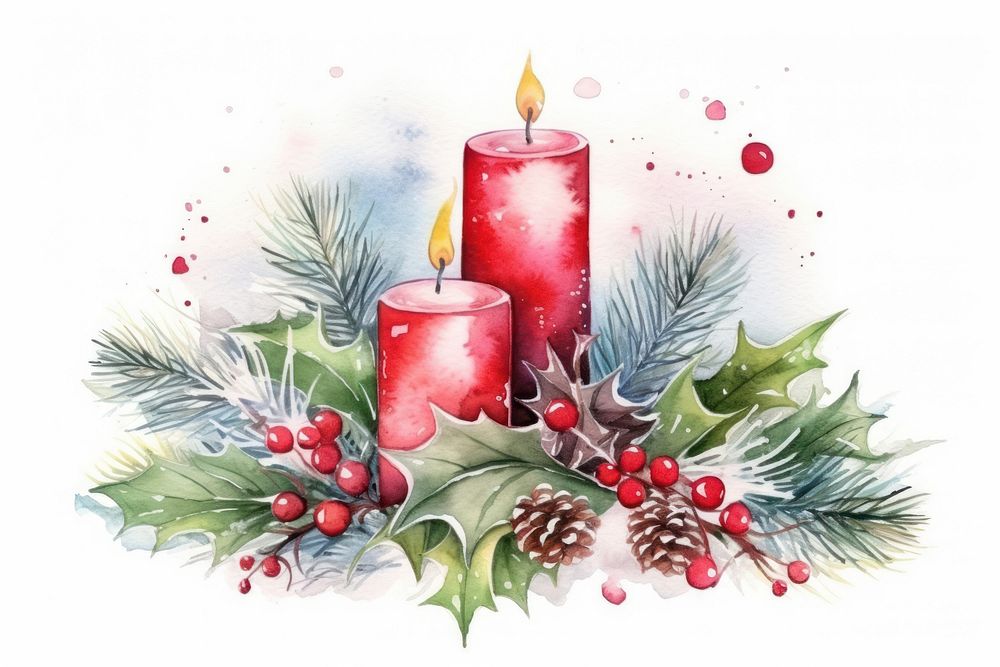 Christmas graphics pattern candle. AI generated Image by rawpixel.