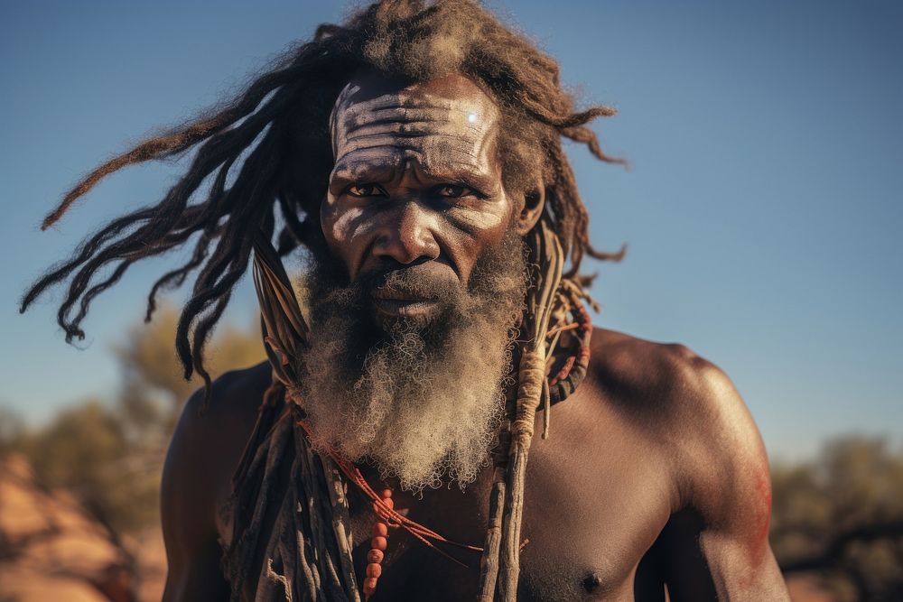 Tribe adult man dreadlocks. AI generated Image by rawpixel.