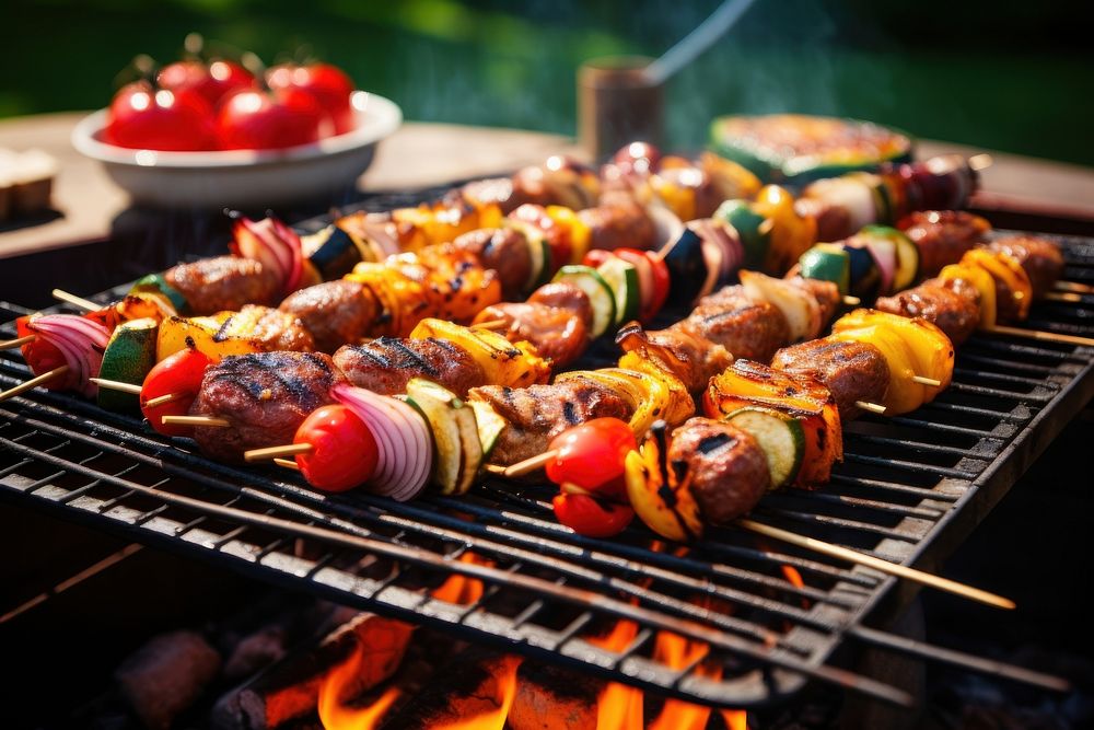 Grilling food cooking summer. AI generated Image by rawpixel.