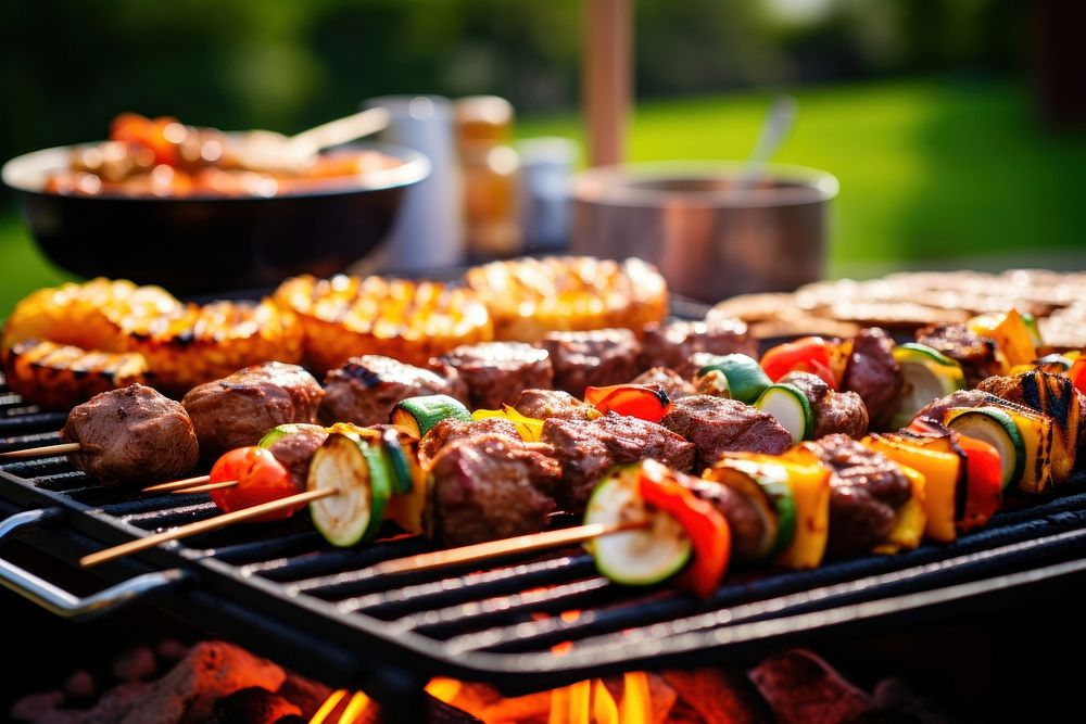 Grilling food cooking summer. AI generated Image by rawpixel.
