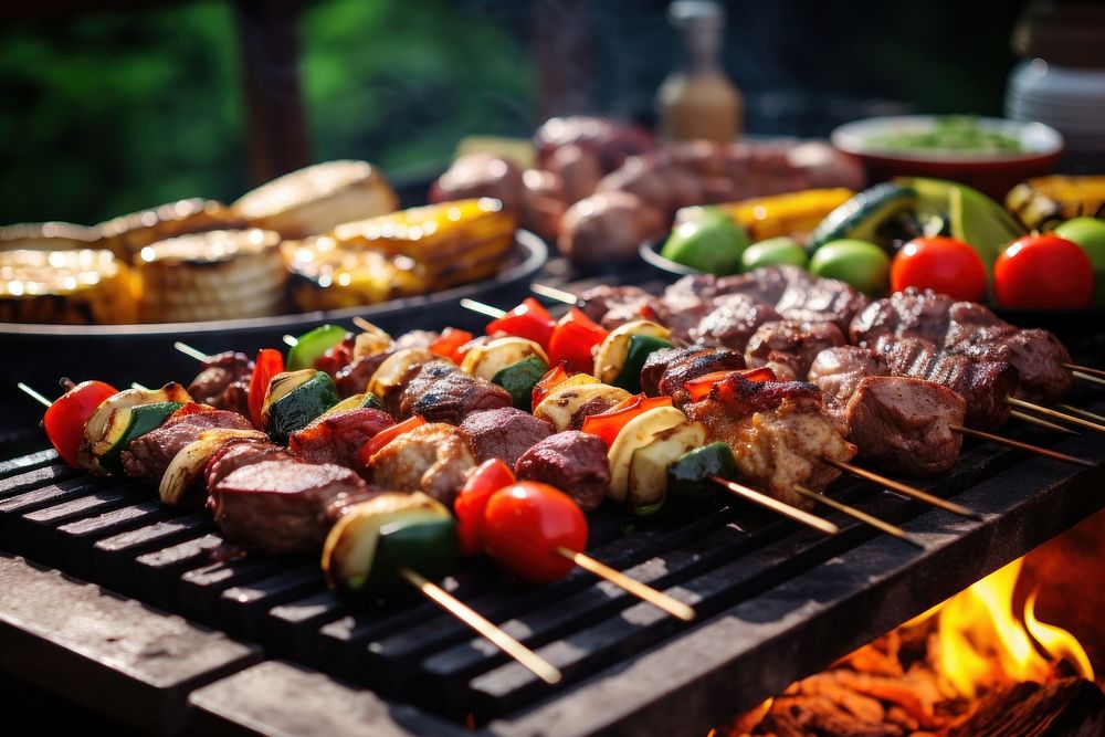 Grilling food cooking summer. AI generated Image by rawpixel.