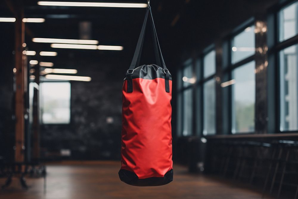 Hanging boxing gym bag. AI generated Image by rawpixel.