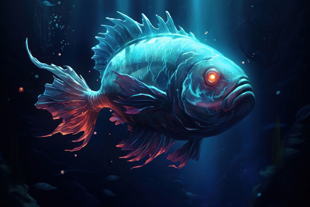 Fish aquarium nature animal. AI generated Image by rawpixel.