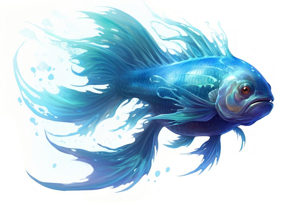 Fish aquarium animal sea. AI generated Image by rawpixel.