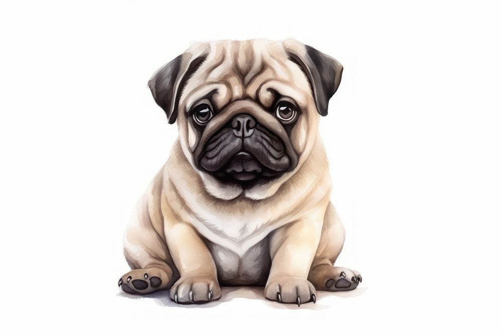 Dog animal mammal pug. AI generated Image by rawpixel.