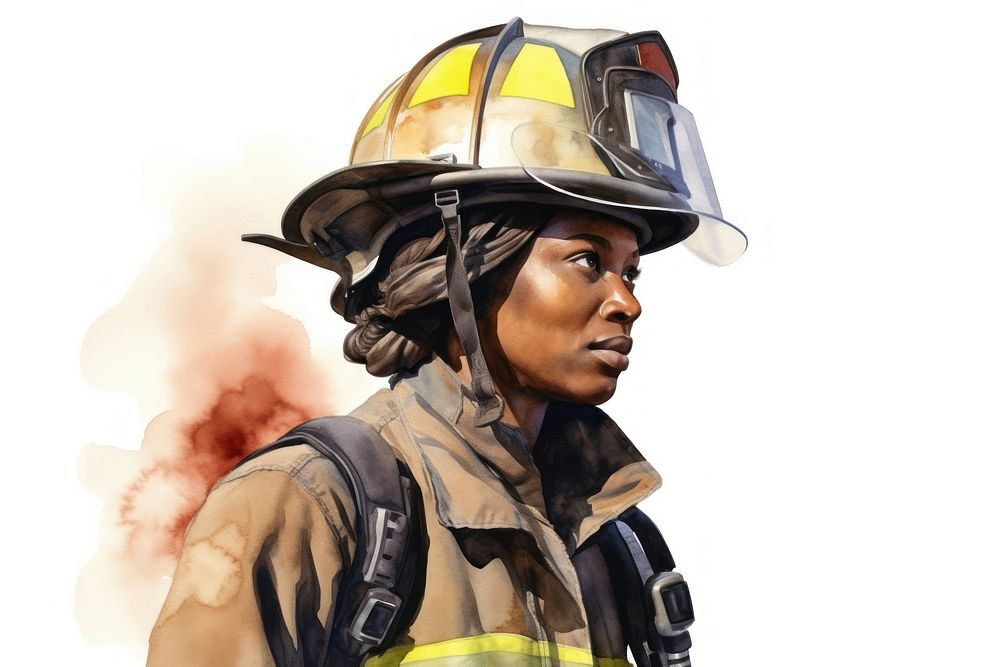Firefighter helmet adult man. AI generated Image by rawpixel.
