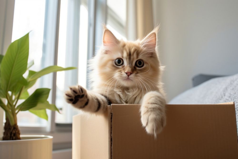 Box cardboard animal mammal. 