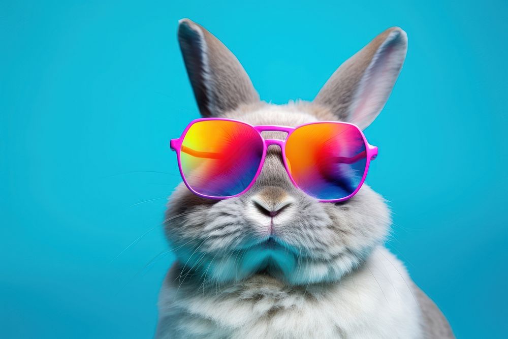 Sunglasses mammal animal bunny. 