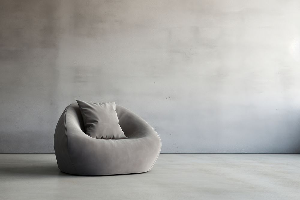 Furniture gray architecture simplicity. AI generated Image by rawpixel.