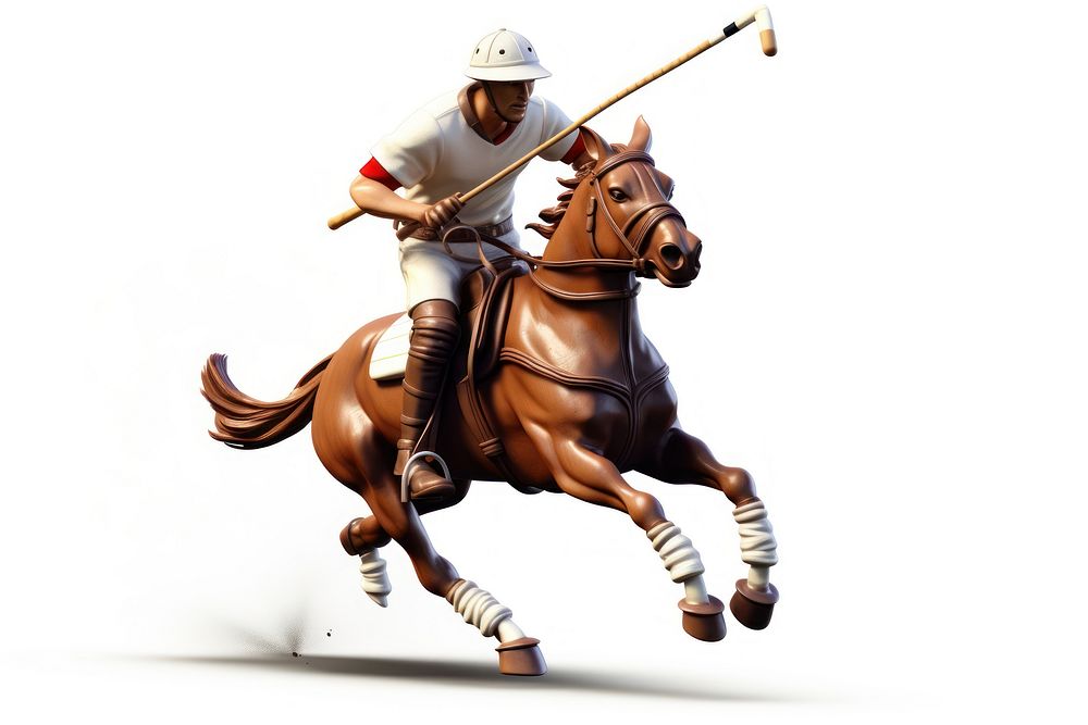 Horse polo cartoon animal. AI generated Image by rawpixel.