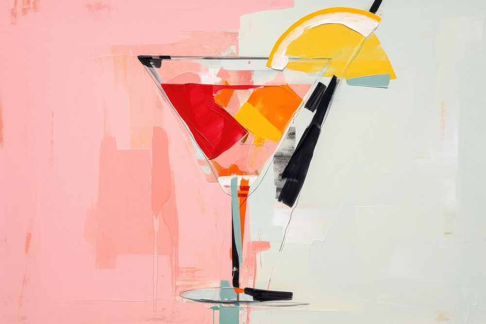 Cocktail martini drink glass. AI generated Image by rawpixel.