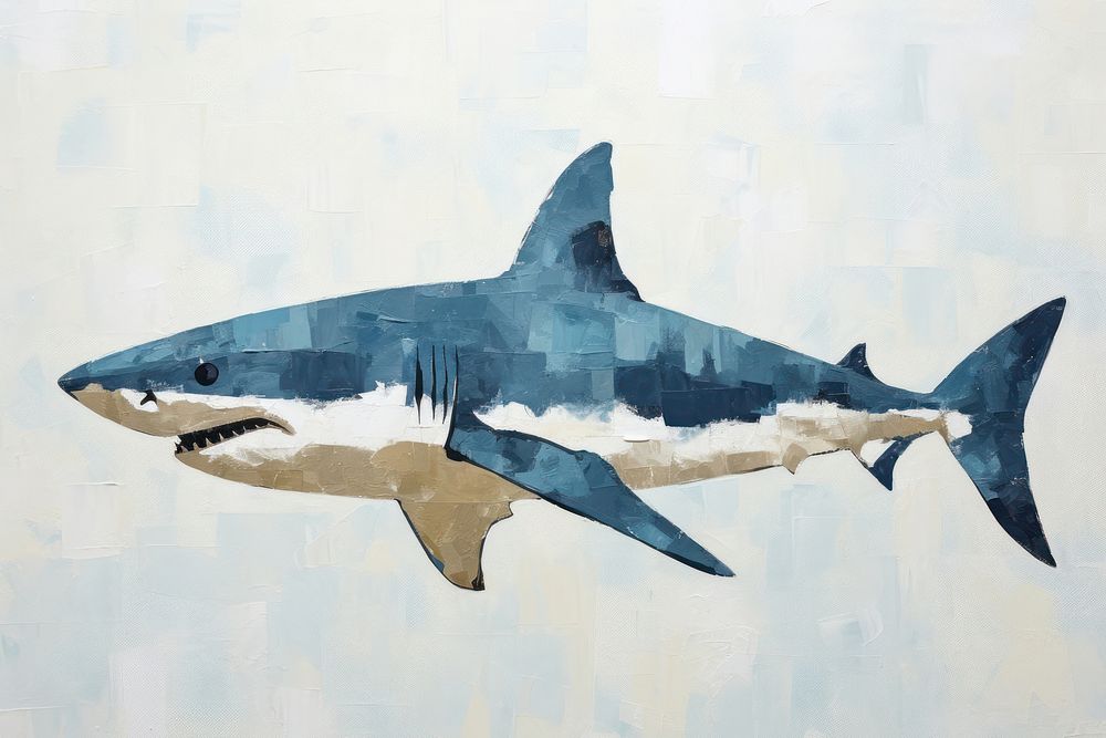 Shark animal fish art. AI generated Image by rawpixel.