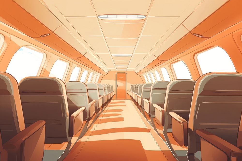 Airplane aircraft vehicle aircraft cabin. AI generated Image by rawpixel.