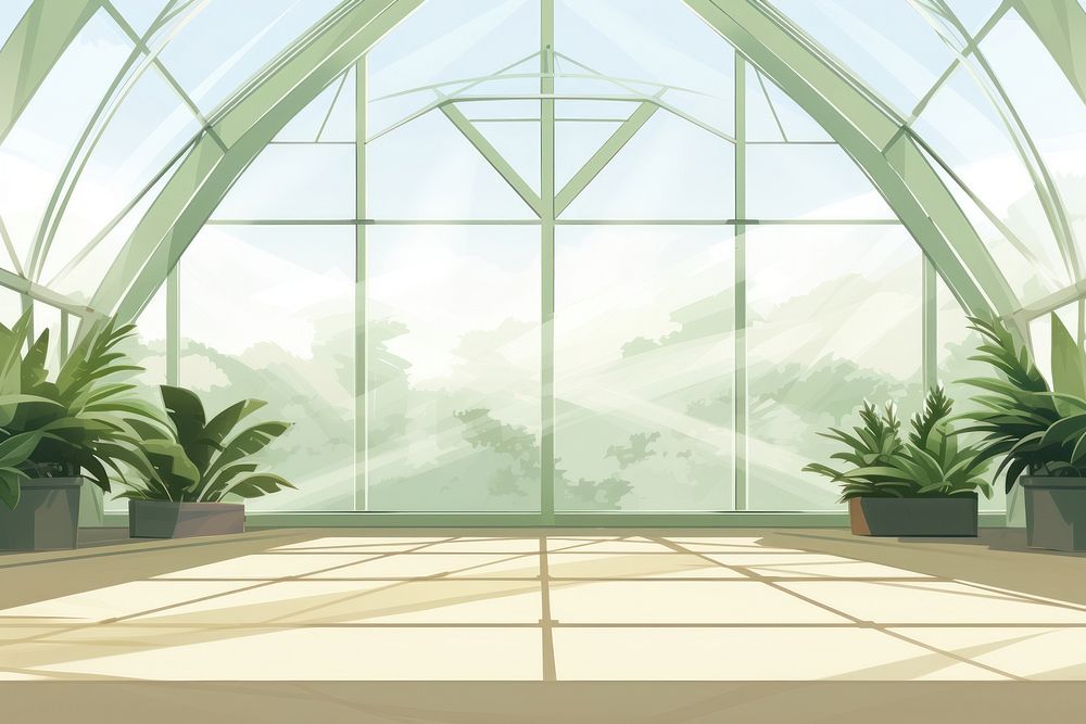 Greenhouse architecture building window. AI generated Image by rawpixel.