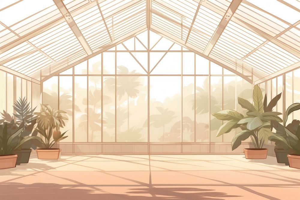 Greenhouse nature plant architecture. AI generated Image by rawpixel.