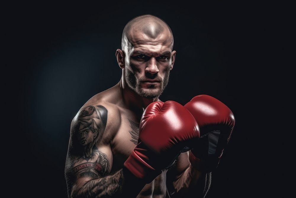 Boxing punching portrait sports. AI generated Image by rawpixel.